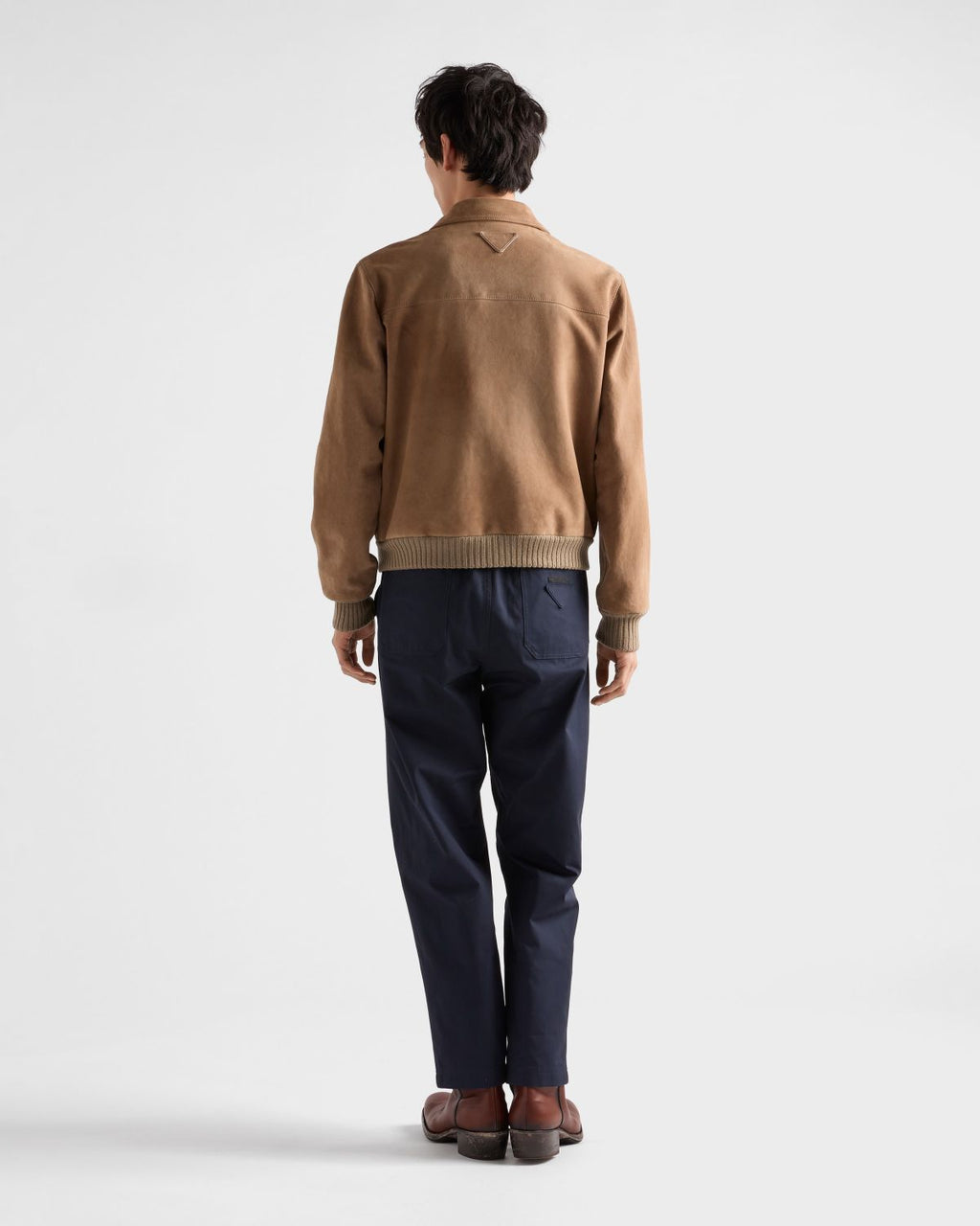 PRADA Men's 25FW Stone Suede Bomber Jacket #333461