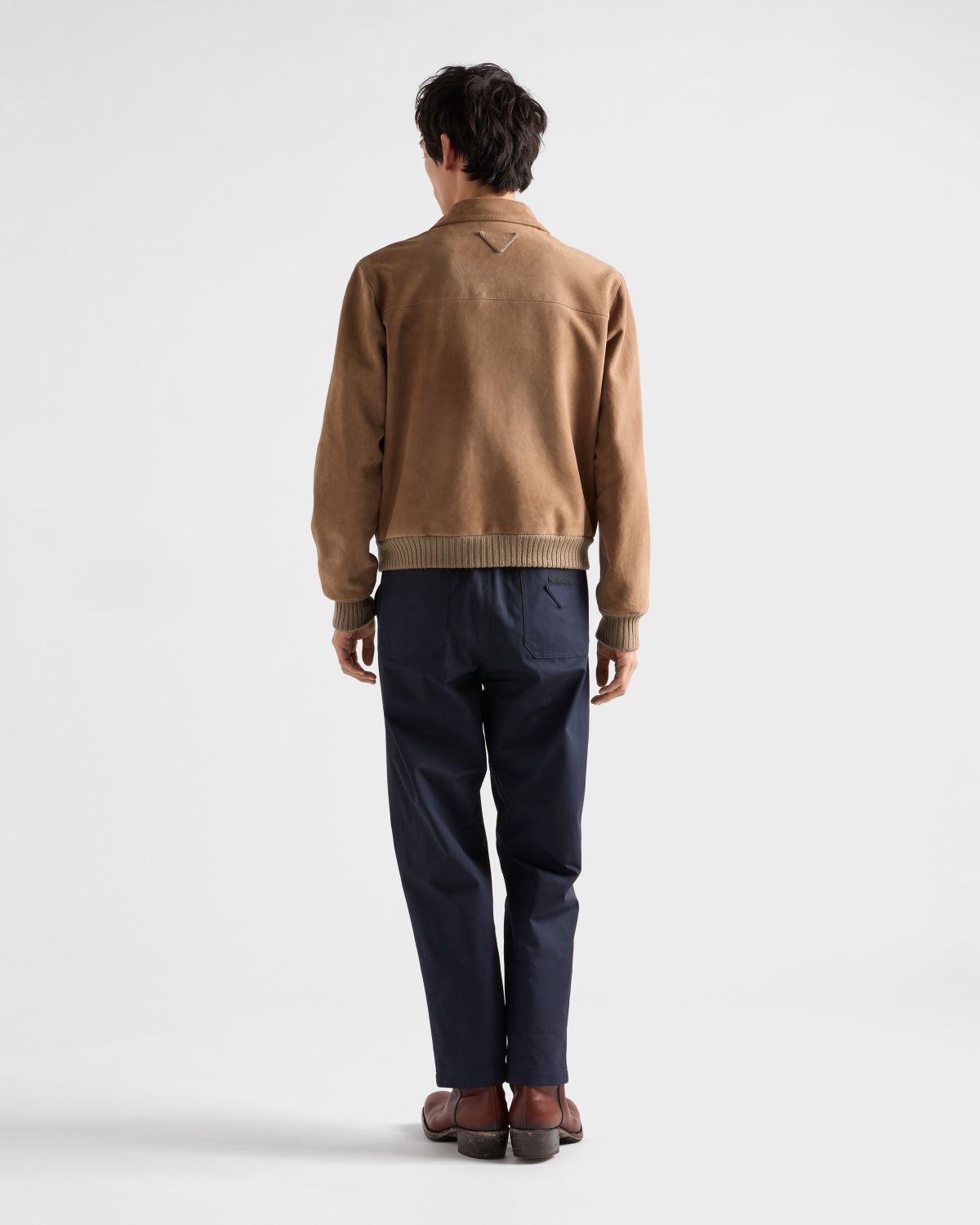 PRADA Men's 25FW Stone Suede Bomber Jacket #333461
