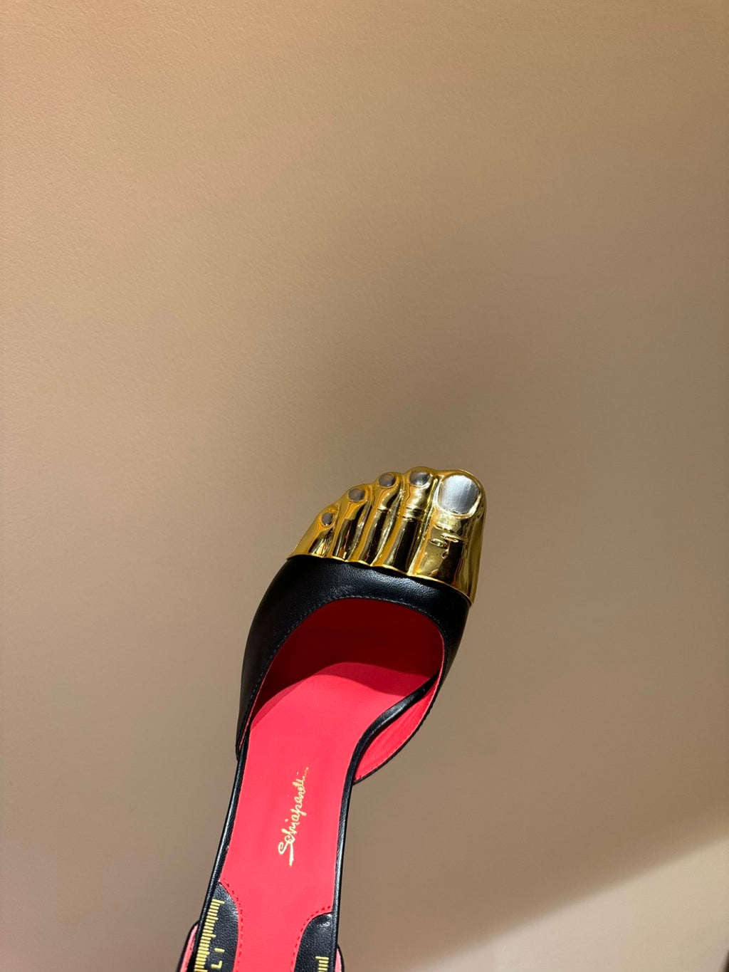 Schiaparelli ﻿Women's Retro Metal Toe Sandals Solid Color Leather Fashion High Heels Casual Shoes Ngvp #1516