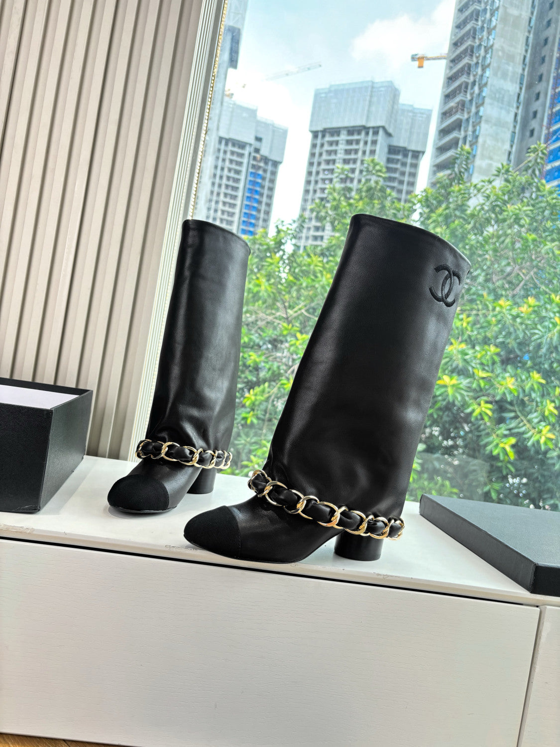 Chanel Women's Letter Knight Boots #334916
