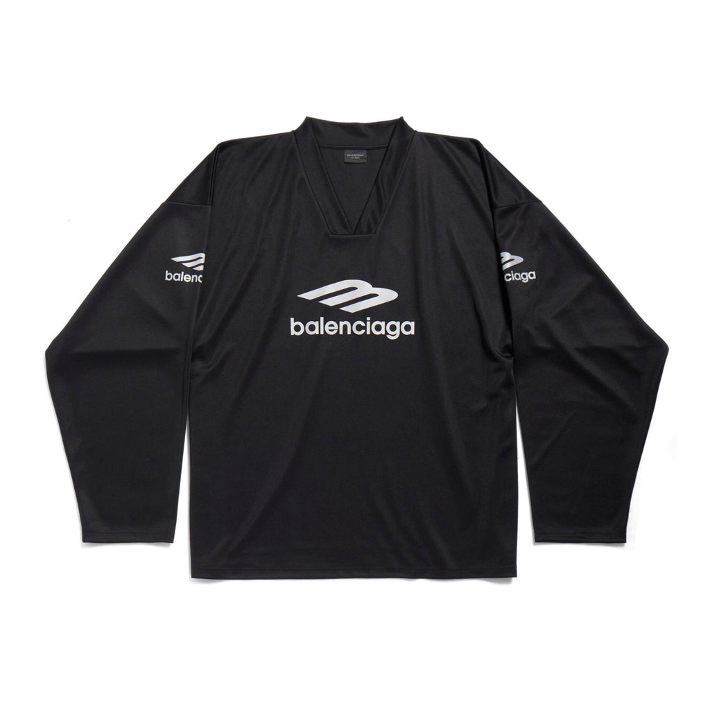 Balenciaga Men's Solid Colour Letter Logo Skiwear - 3b Sports Icon Ski Long Sleeve T-shirt #97418