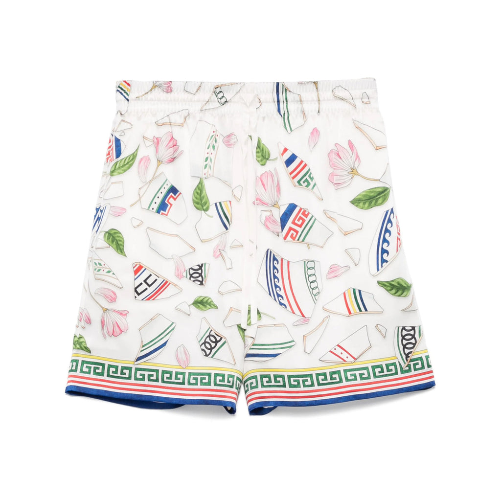 Casablanca Men's Women's Summer Silk Floral Print Loose Short Sleeved Shirt Casual Drawstring Shorts Ngvp #9927 #337183