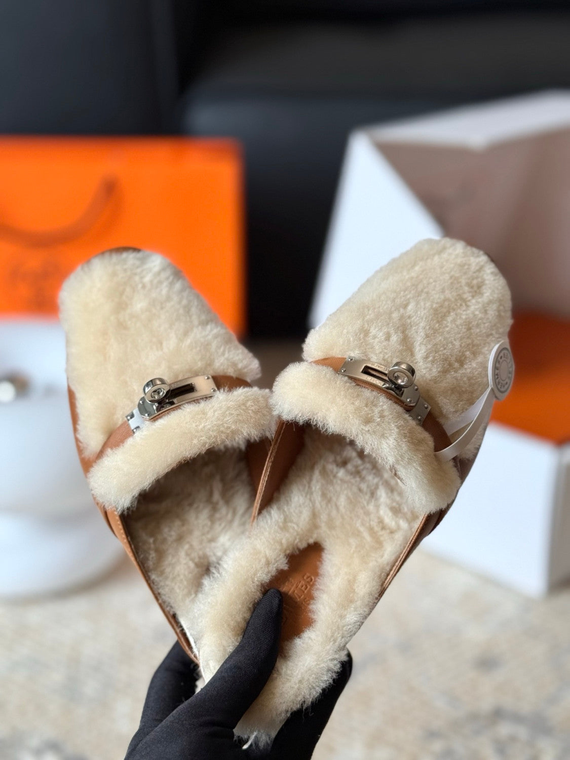 Hermes Oz mule Beige #334029