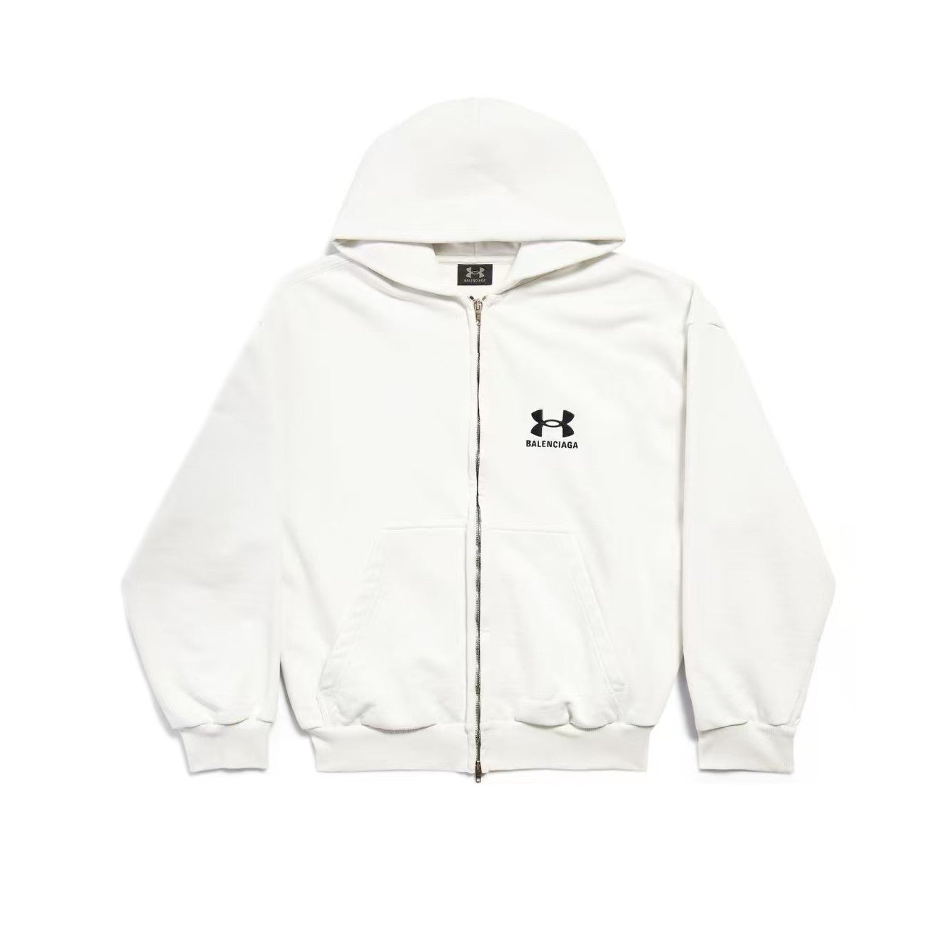 Balenciaga Men's And Women's Spring/Fall Fashion Casual Solid Color Zipper Hooded Long Sleeve Jacket #78946