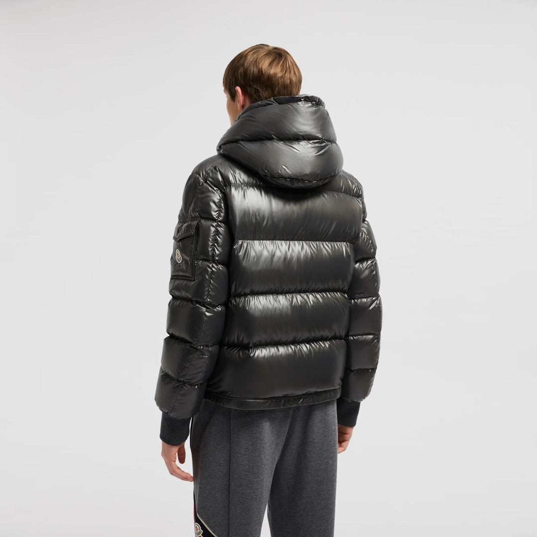 Moncler Men's Autumn and Winter Solid Color Nylon Waterproof Fabric Hooded Zipper Long Sleeve Puffer Down Jacket #73749