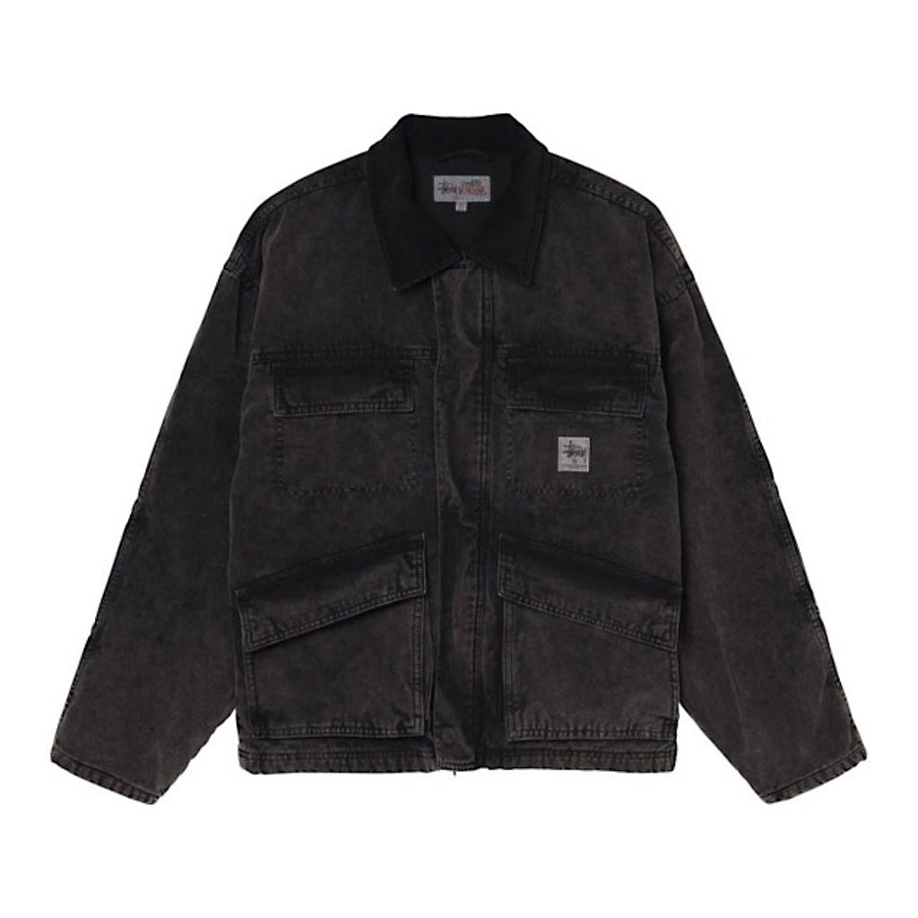 Stussy Men's Autumn and Winter Solid Color Pocket Zipper Warm Workwear Long Sleeve Jacket #73616