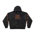 Balenciaga Men's Fall Monogrammed Aged Crypto Hoodie Medium Fit Black Faded Sweatshirt Pullover #97131