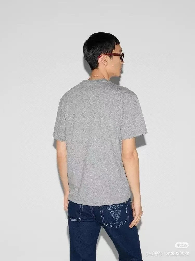 Gucci Men's Summer Monogram Printed Round Neck Cotton Short Sleeve T-Shirt #76681