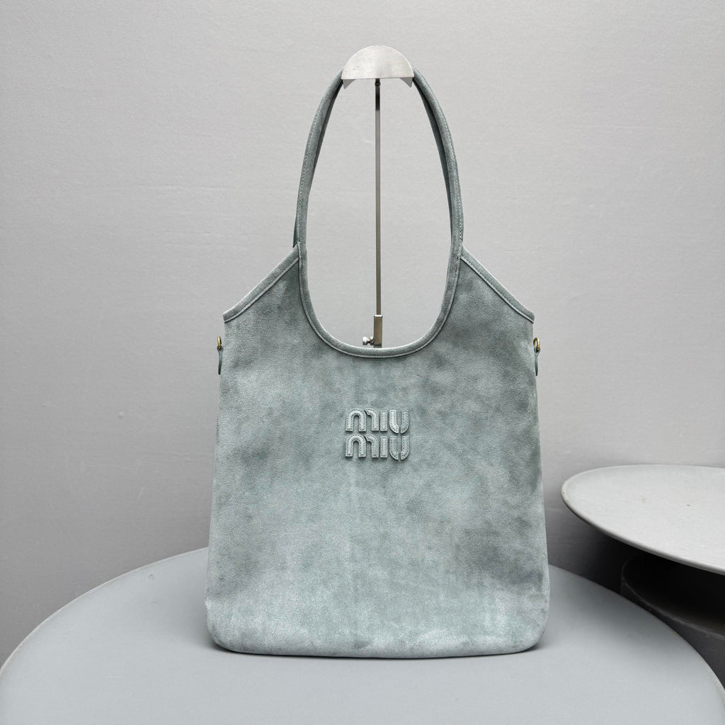 MiuMiu Powder Blue Ivy Suede Bag #382952