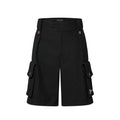 Louis Vuitton Men's Summer Black Logo Letter Loose 5 Points Short Pants #98875