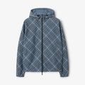 Burberry Men's Spring/Summer Casual Reversible Checkered Long-sleeved Hooded Drawstring Zipper Jacket #78314