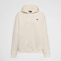 Prada Men's Spring and Autumn Solid Color Logo Triangle Label Hooded Loose Long Sleeve Sweatshirt #74295