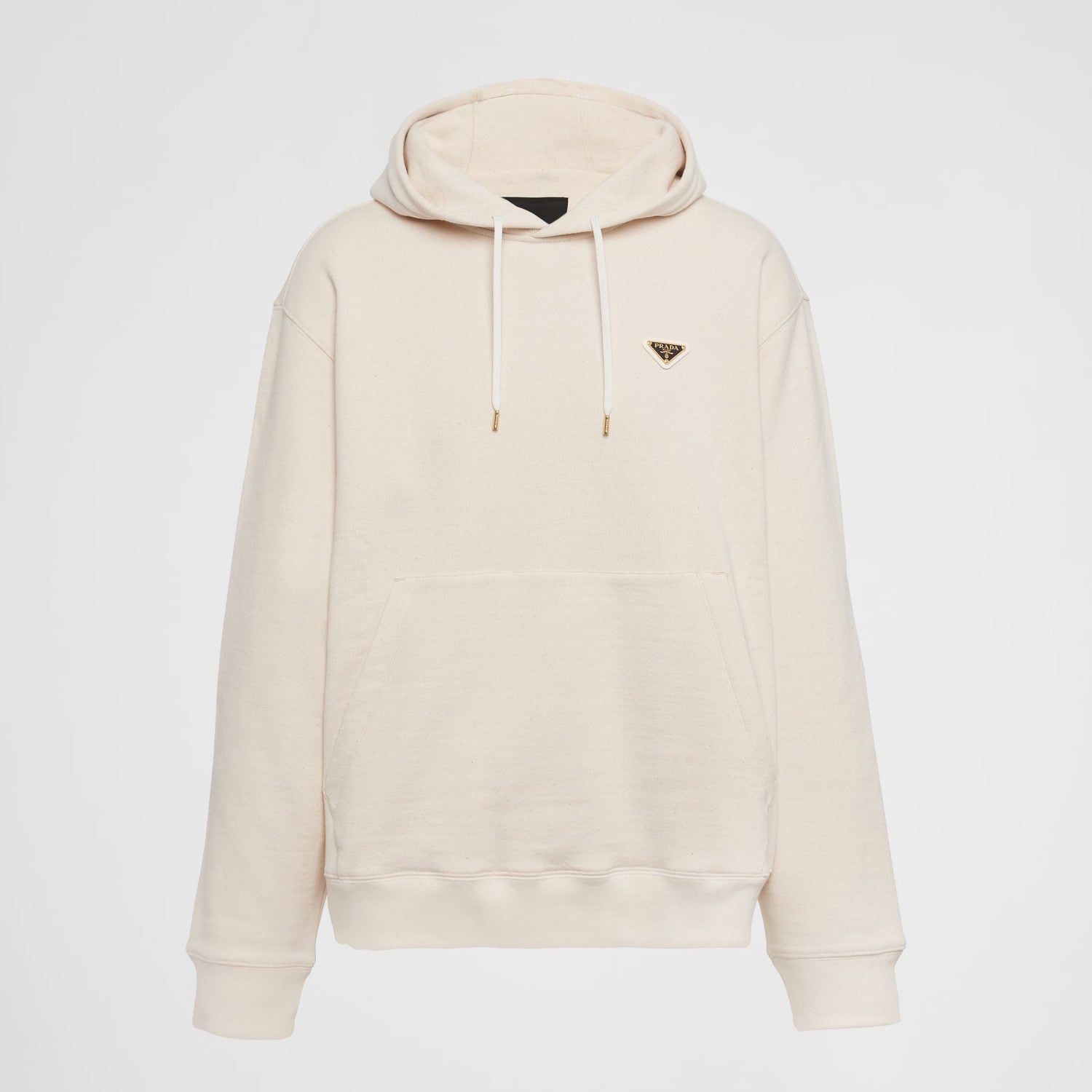 Prada Men's Spring and Autumn Solid Color Logo Triangle Label Hooded Loose Long Sleeve Sweatshirt #74295