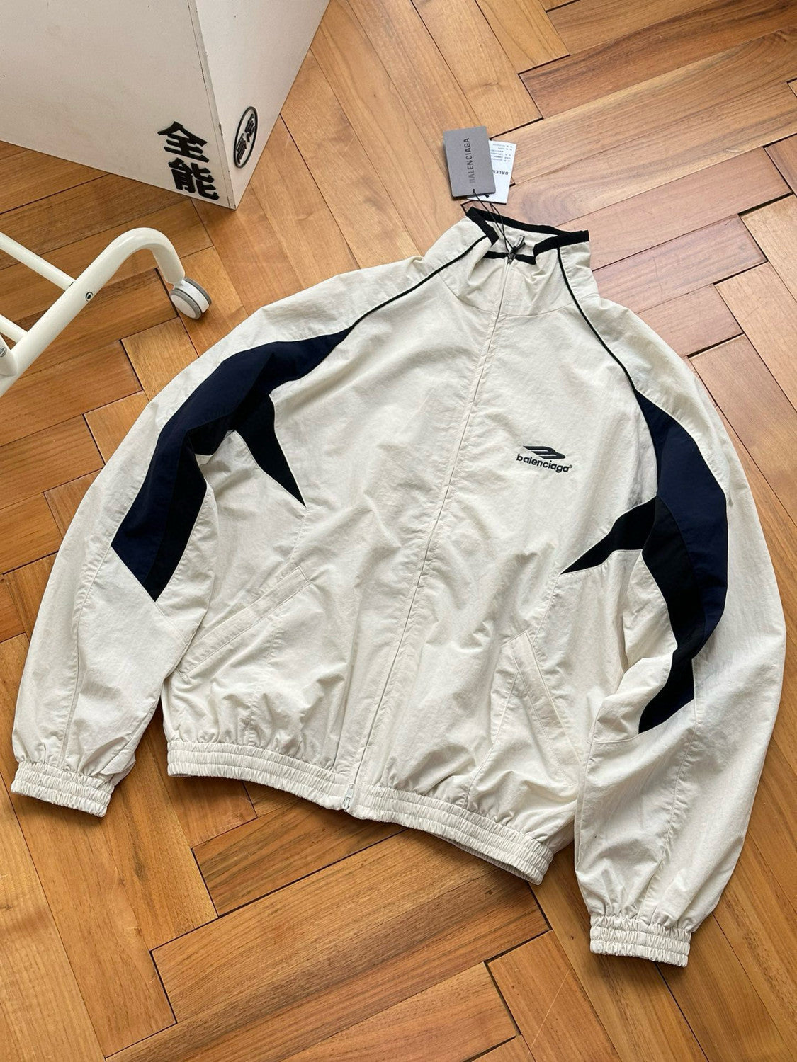Balenciaga Men's And Women's Spring And Autumn Logo Letter Printing Color Collision Collar Loose Fit Jacket #98759