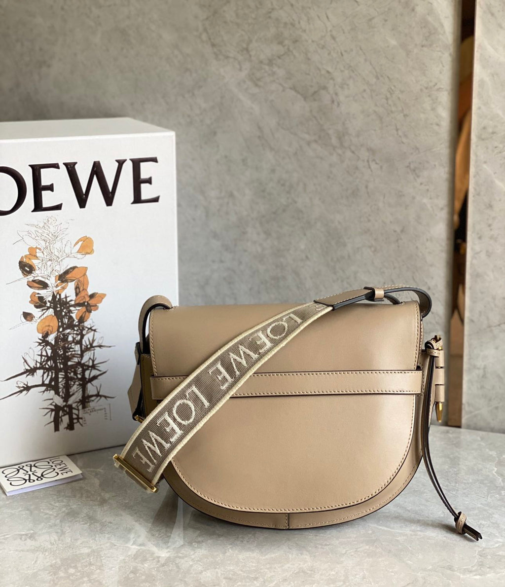Loewe Women's Solid Colour Adjustable Shoulder Strap Mini Soft Cowhide Jacquard Gate Dual Shoulder Crossbody Handbag Bag Bags #76932