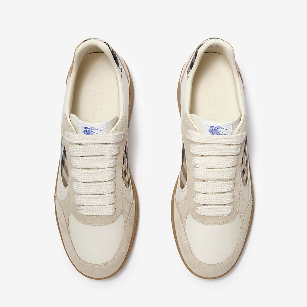 Burberry Leather Suede and Check Terrace Sneakers #385998