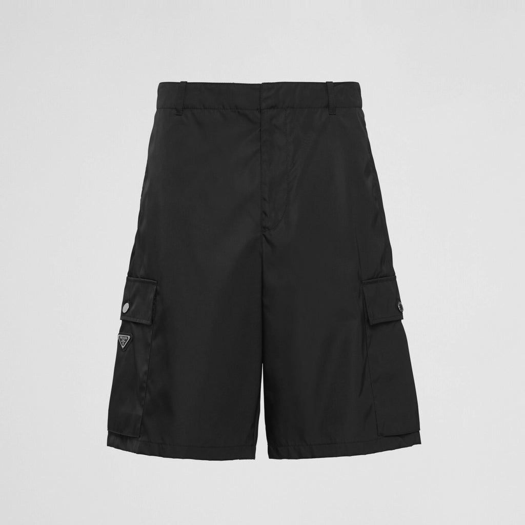 Prada Men's Summer Solid Colour Triangle Logo Nylon Casual Zip Up Shorts Pants #99229
