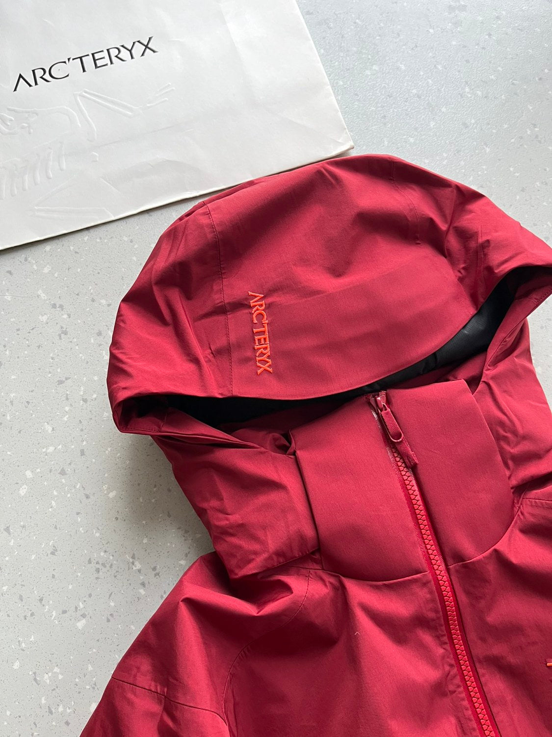Arcteryx Autumn And Winter Solid Color Zipper Waterproof Windproof Long-Sleeved Hooded Jacket #74667