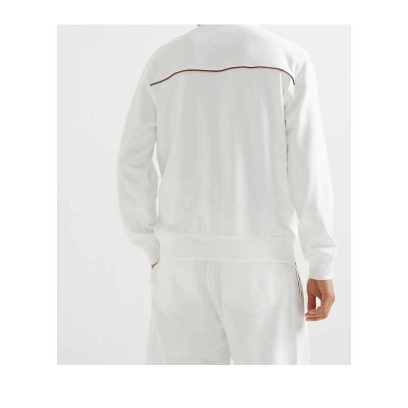 Brunello Cucinelli Men's Spring and Autumn Hooded Long Sleeve Cotton Casual Sports Sweatshirt Zipper Long Sleeve Jacket Ngvp #1766