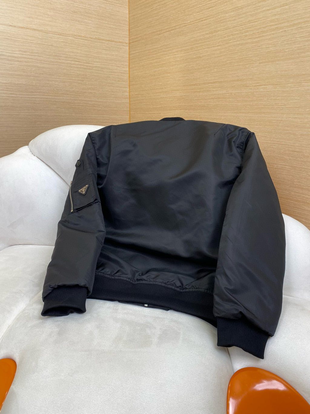Prada Men's Fall And Winter Recycled Nylon Fabric Zipper Long Sleeve Jacket #75271