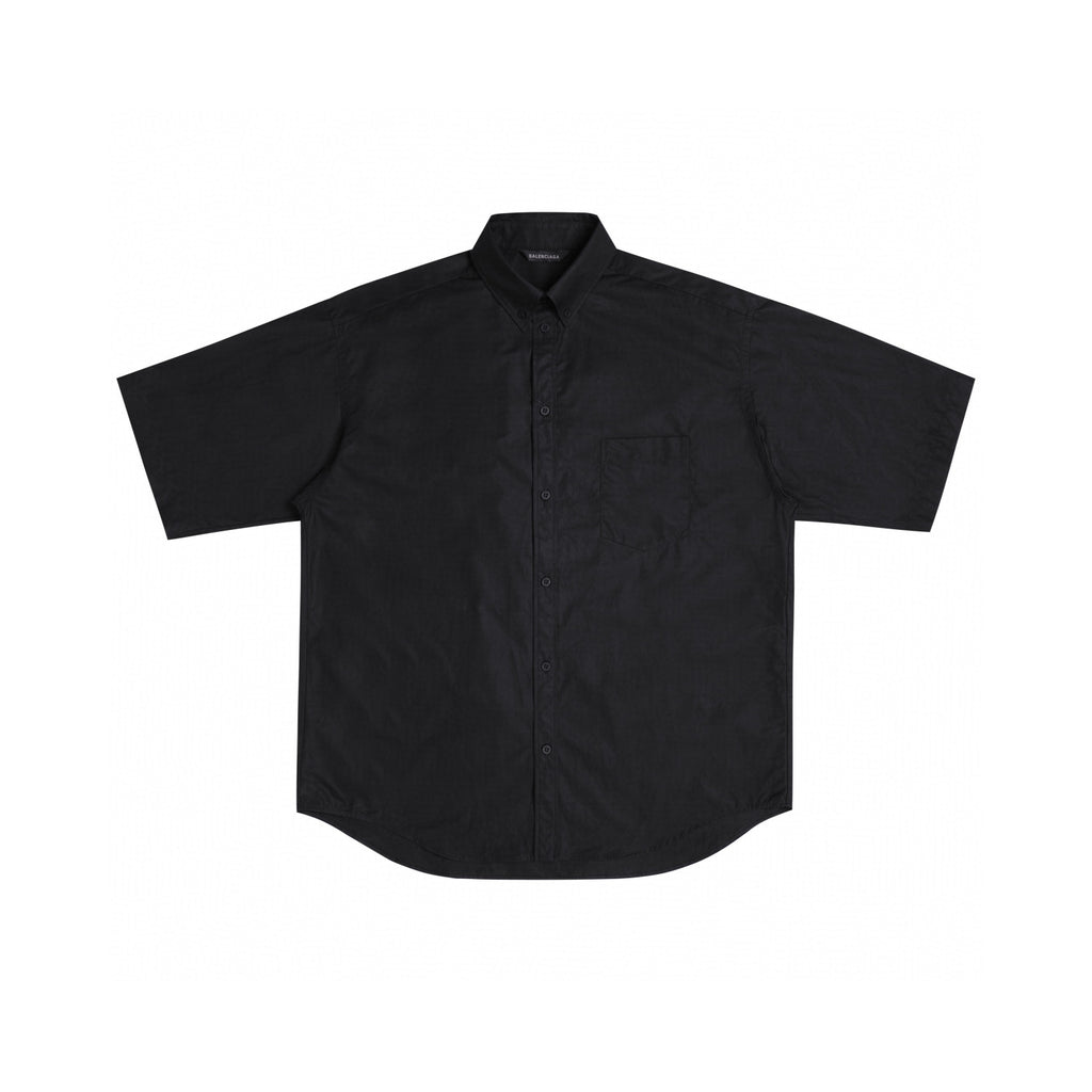 Balenciaga Summer Black Short Sleeve Letter Shirt #94145