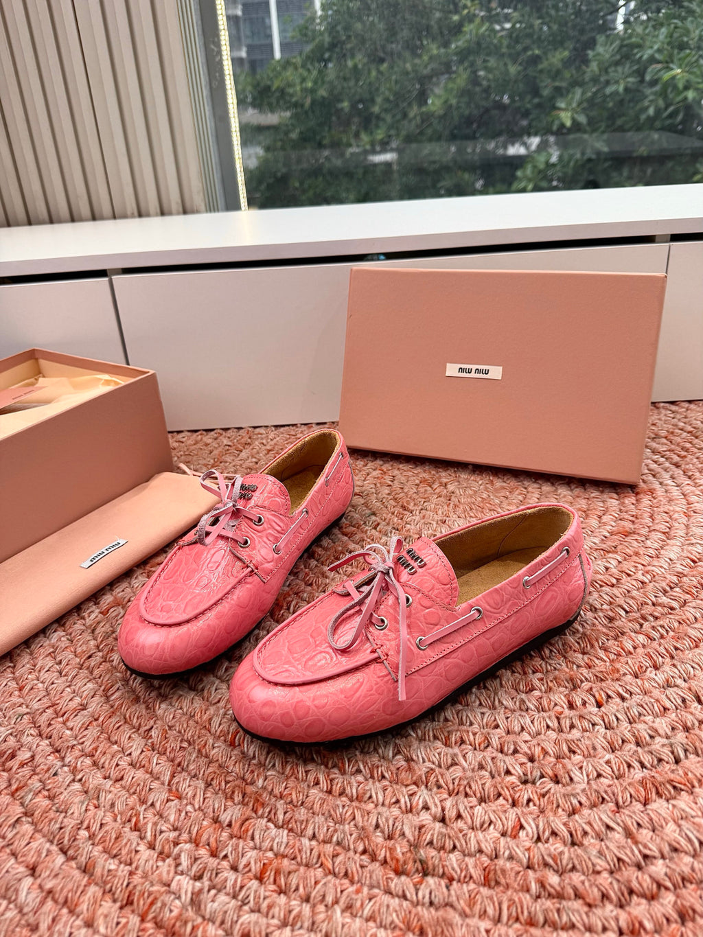 MiuMiu Mesh Mary Jane Shoes #383824