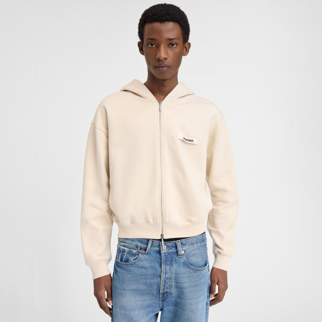 Jacquemus Men's And Women's Spring/fall Fashion Casual Solid Color Hooded Zipper Oversized Sweatshirt Jacket #79531