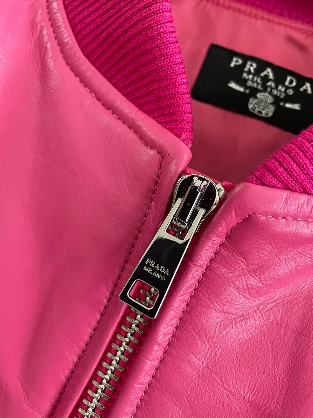 Prada Baseball Jacket Jacket Leather Jacket #21967