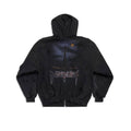 Balenciaga Men's Logo Letter Printed Torn Zipper Sweatshirt Loose Fit High Street Trend Dark Style Hooded Sweatshirt #71787
