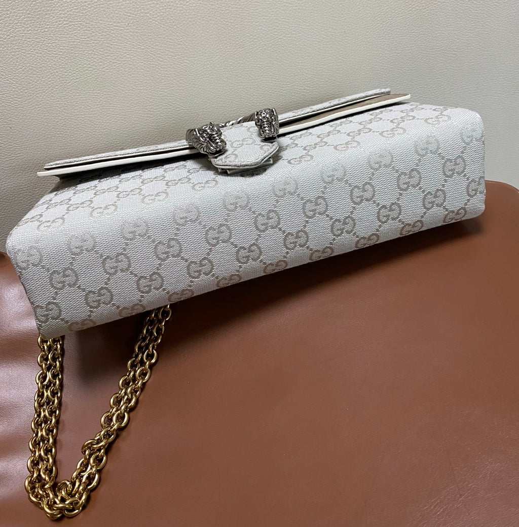 GUCCI Dionysus Medium Shoulder Bag GG Canvas #383686