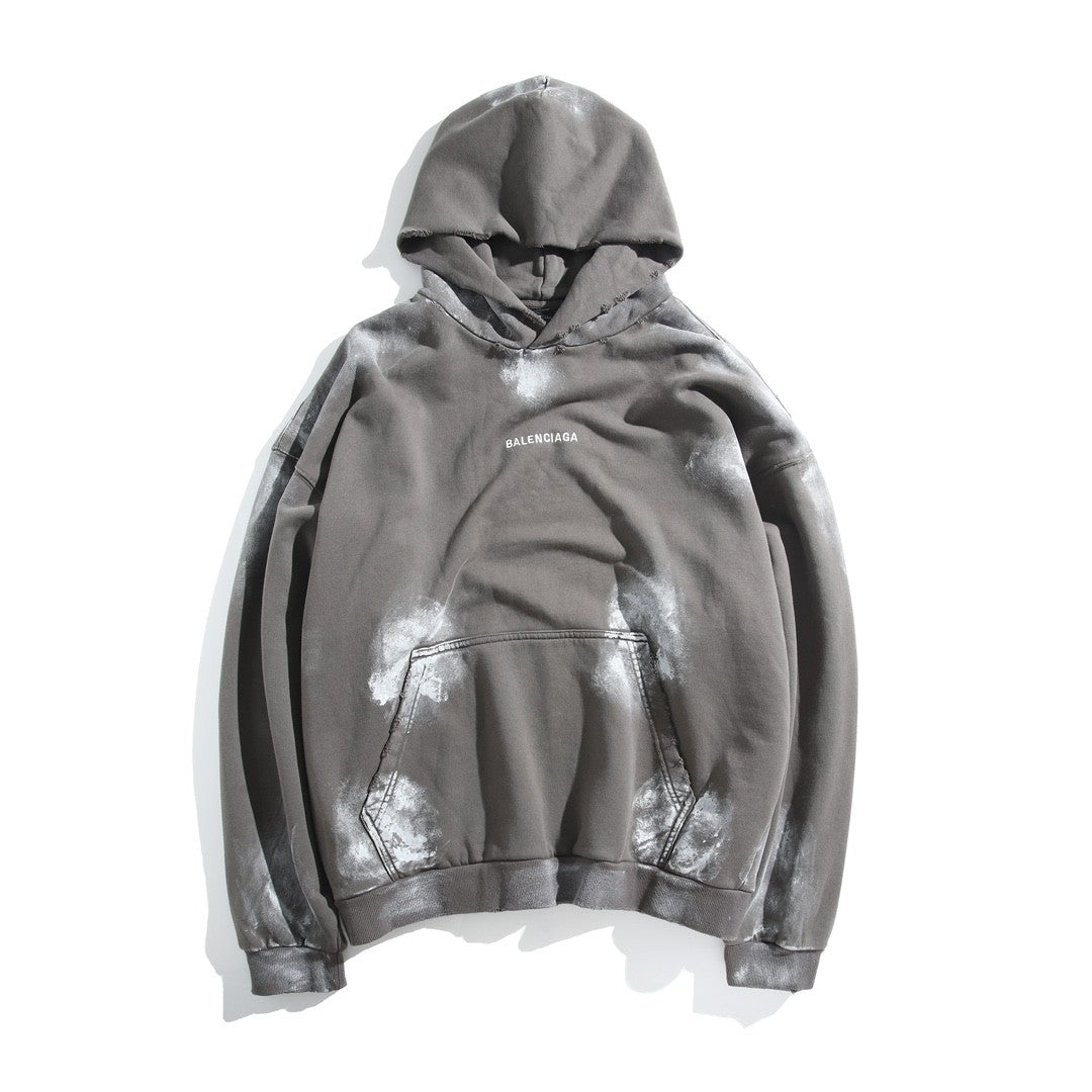 Balenciaga Men's And Women's Spring/Fall Fashion Casual Solid Color Letter Print Hooded Zipper and Hooded Pullover Long Sleeve Sweatshirt Jacket #78935