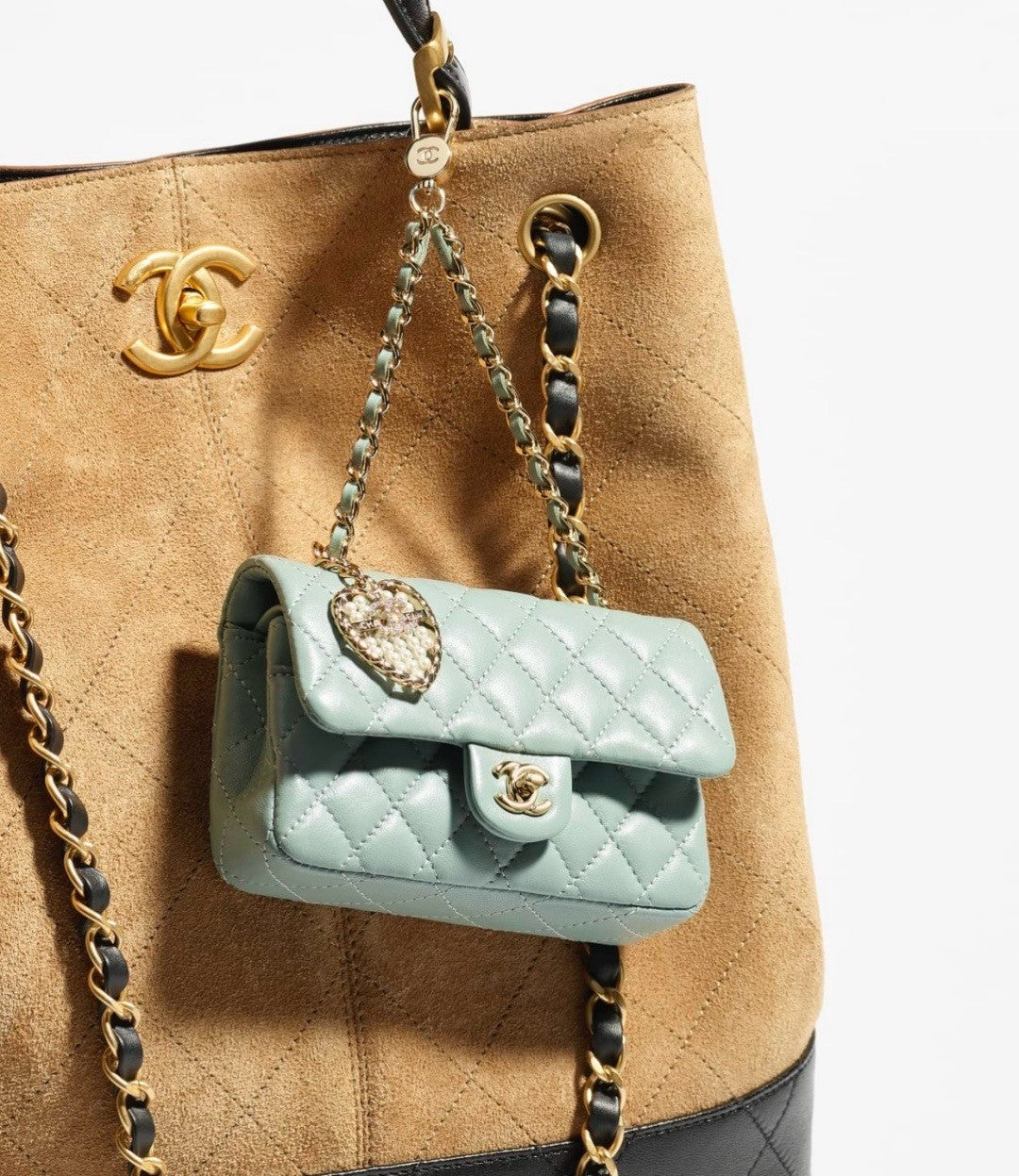 Chanel Mini Cf Pendant Classic Color Keyring Bag Accessory Fashionable Exquisite Elegant Waist Bag Card Holder Bags #82142A
