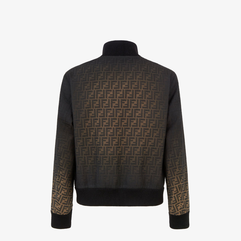Fendi  Men's Tight Jacket Canvas Ff Eclissi Jacket Vintage Gradient Aged Fashion Casual Jacket #71554