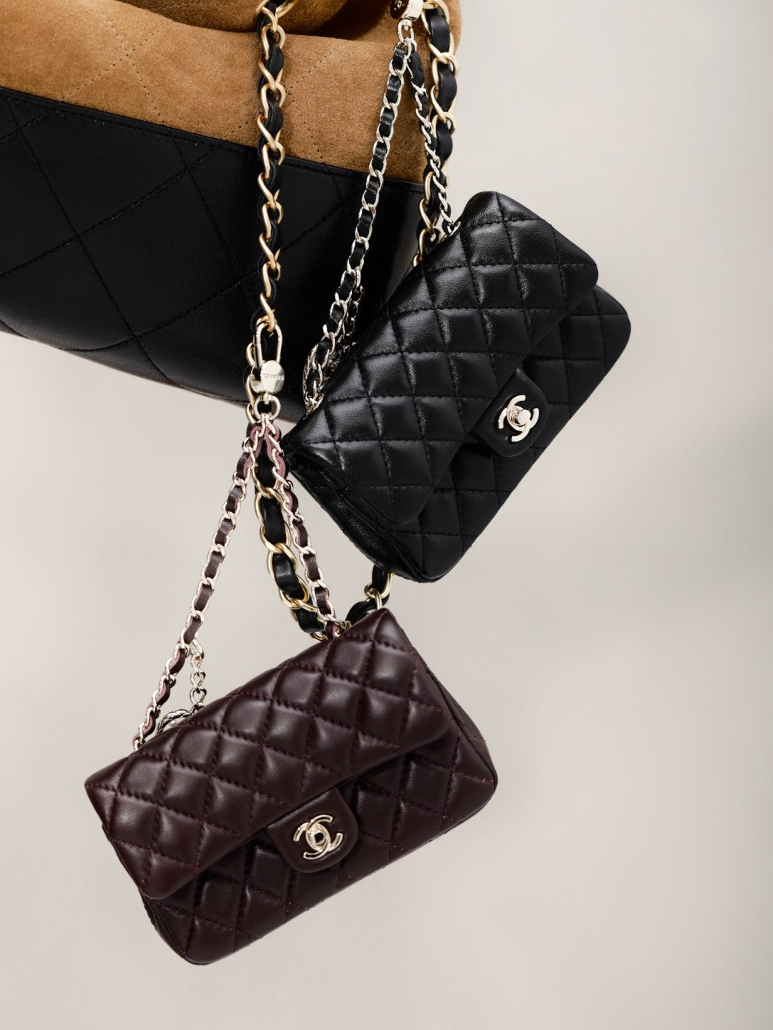 Chanel Mini Cf Pendant Classic Color Keyring Bag Accessory Fashionable Exquisite Elegant Waist Bag Card Holder Bags #82142A