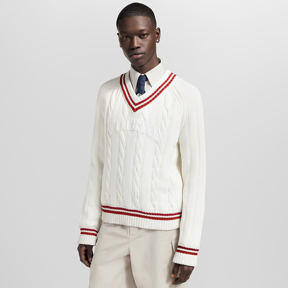 Louis Vuitton Preppy V-Neck Cable Pullover #337099