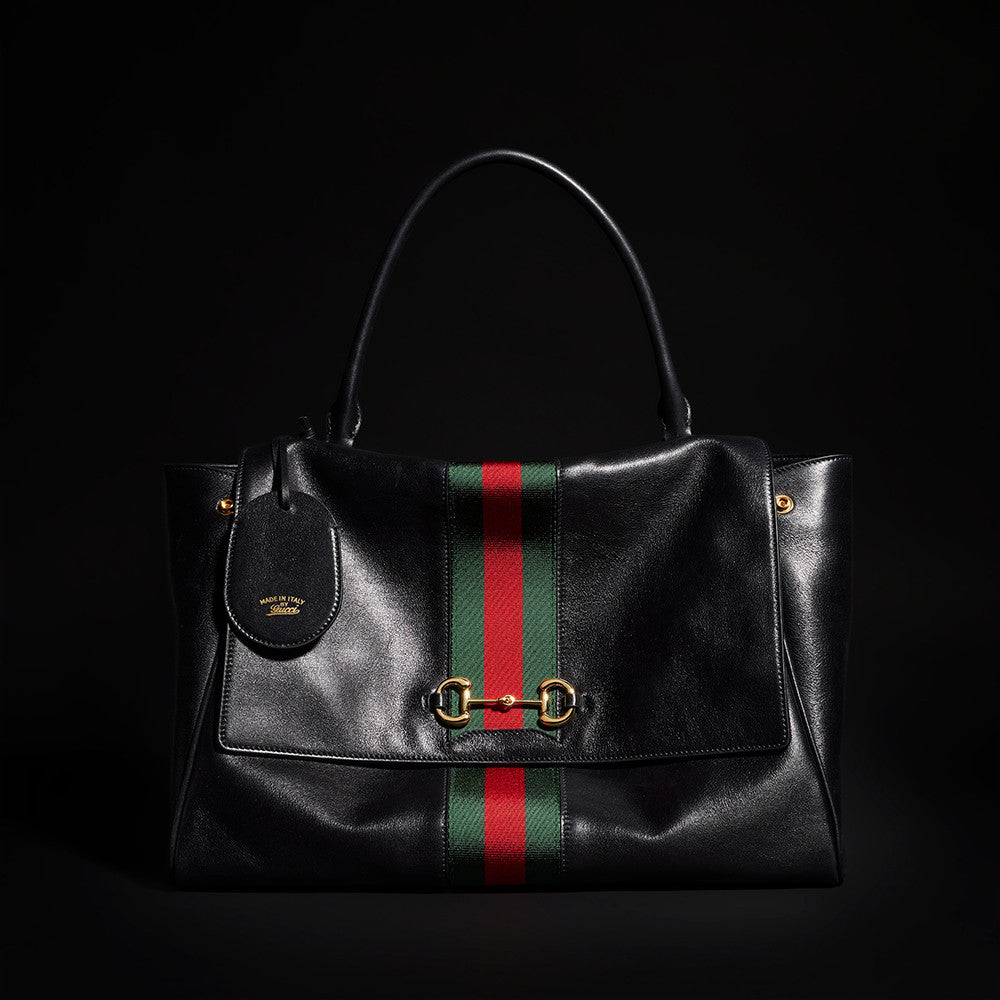 GUCCI Paparazzo Large Top Handle Bag Leather #383704