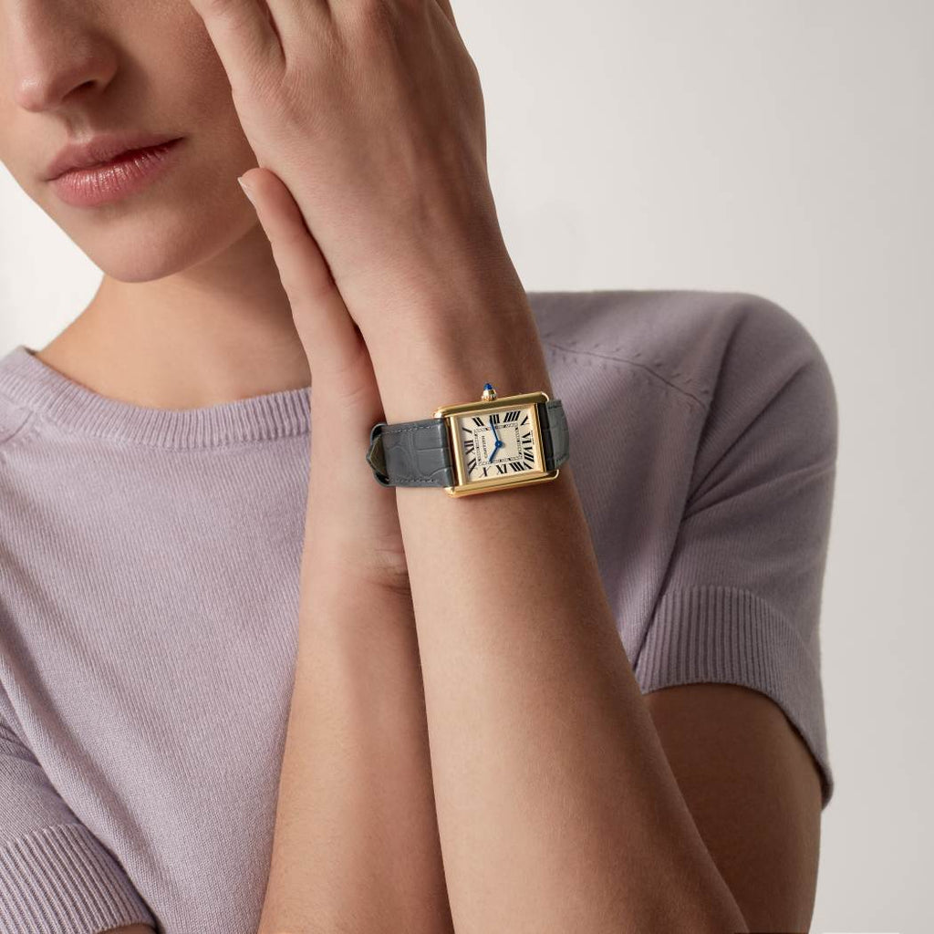 Cartier Tank Must De Cartier Watch Women's Large Gold And Silver Fashionable Temperament Watch #81211