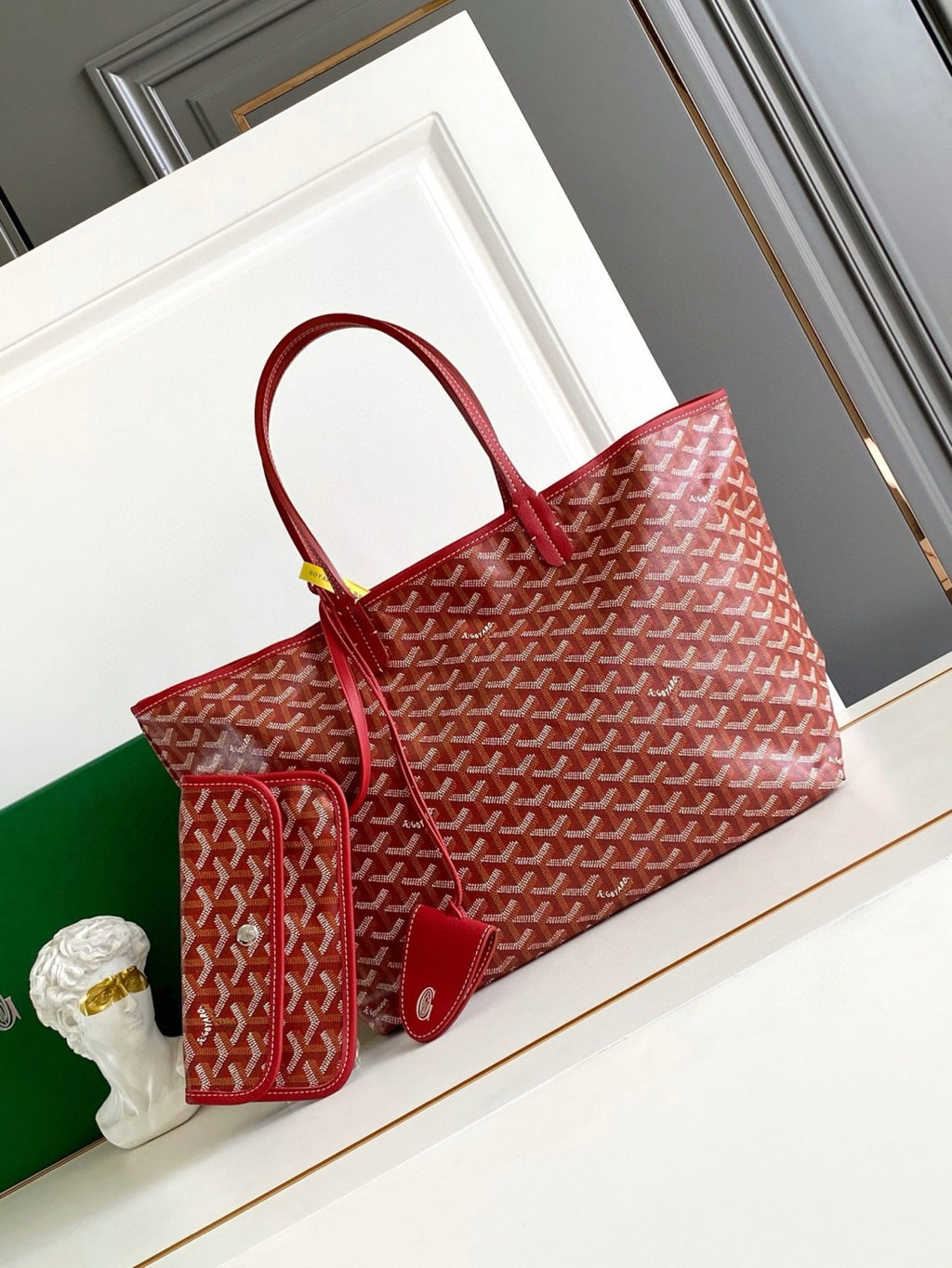 GOYARD Men's Women Saint Louis Handbag Y Full Print Casual Mother Bag Leather Shoulder Bag Tote Bags #77386
