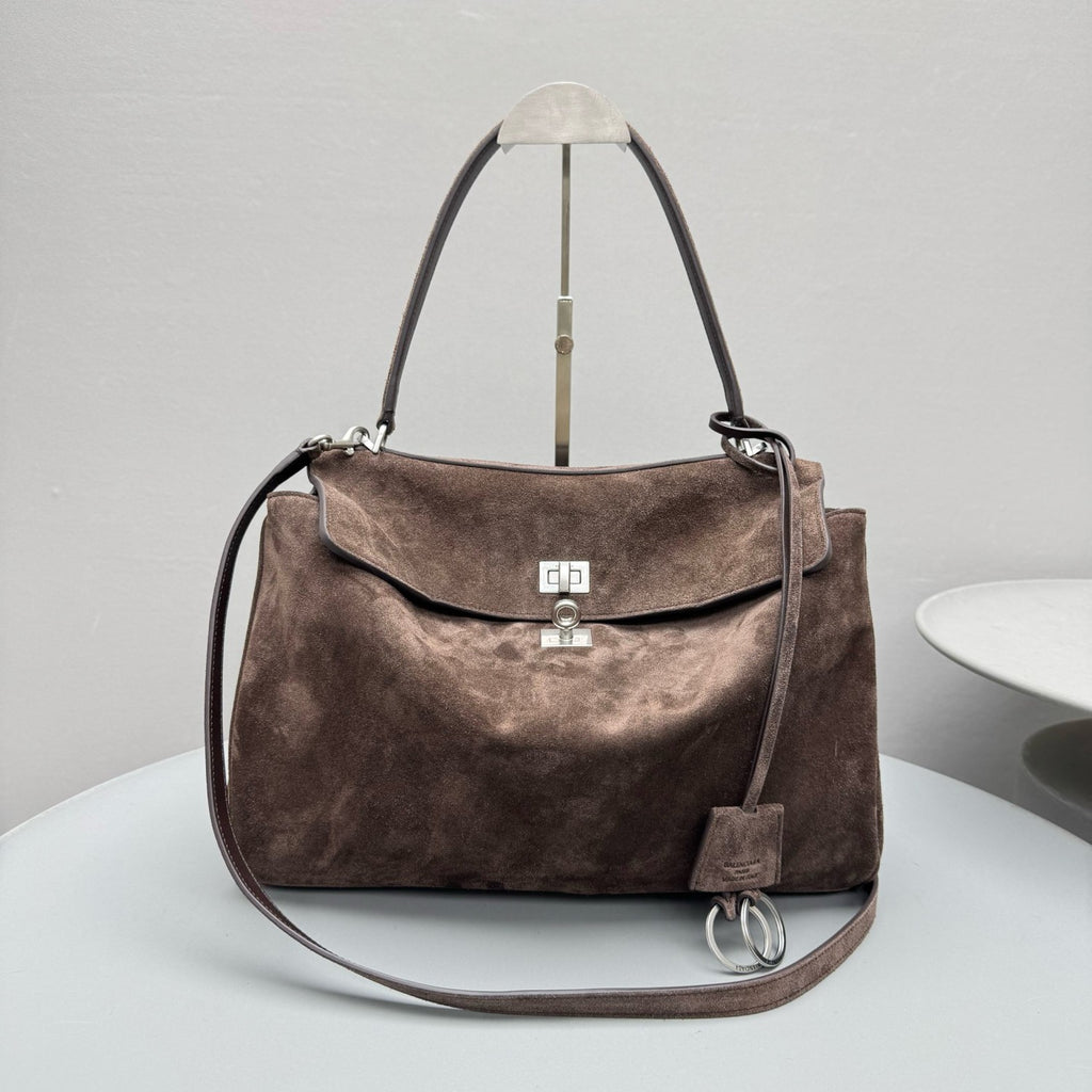 Balenciaga RODEO Women's Fashion Classic Solid Color Suede Tote Bag Small Medium Large Handbag Tote Bag Bags #78954  7897722AB4G2308