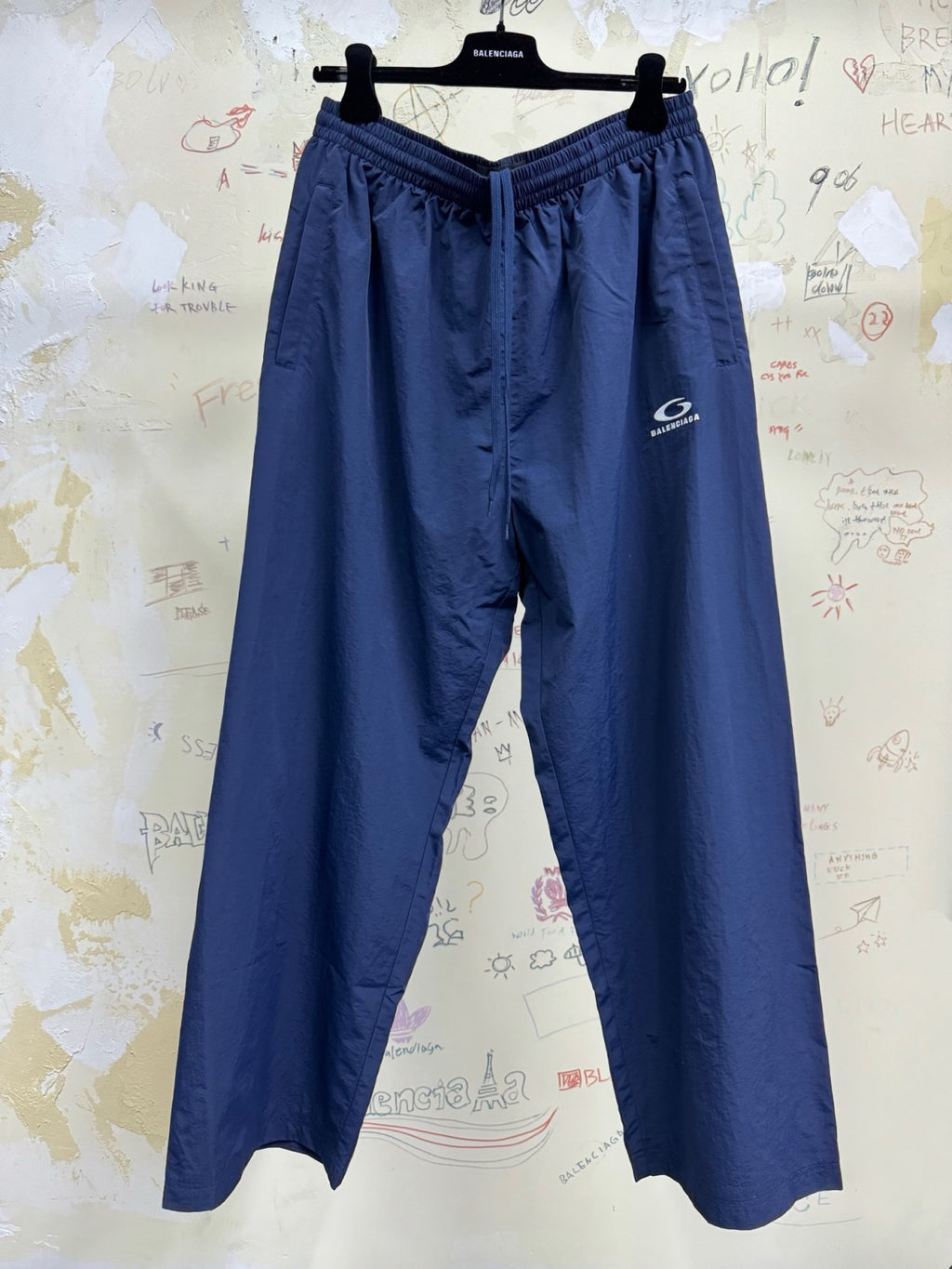 Balenciaga Men's Four Seasons Solid Color Elastic Waist Casual Loose Tracksuit Pants Sweatpants #71881