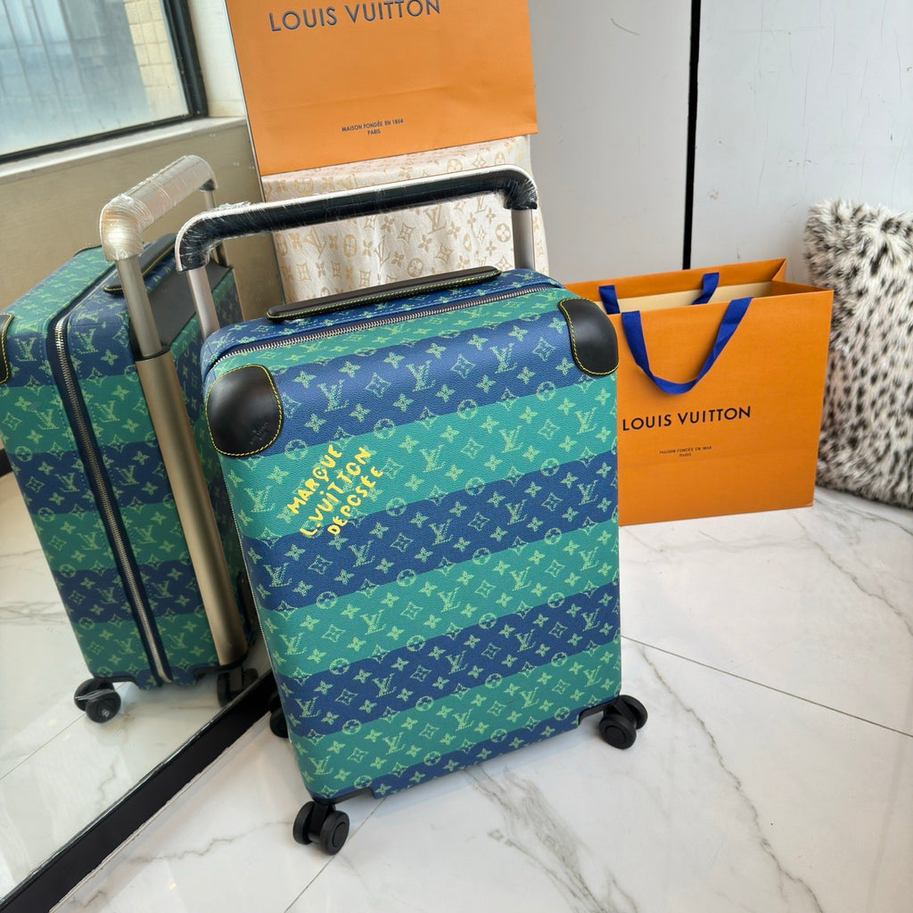 Louis Vuitton Horizon 55 Damier Azur Canvas Travel Bags and Rolling Luggage Fashion Luggage Box Bag Bags N40910 #84359A