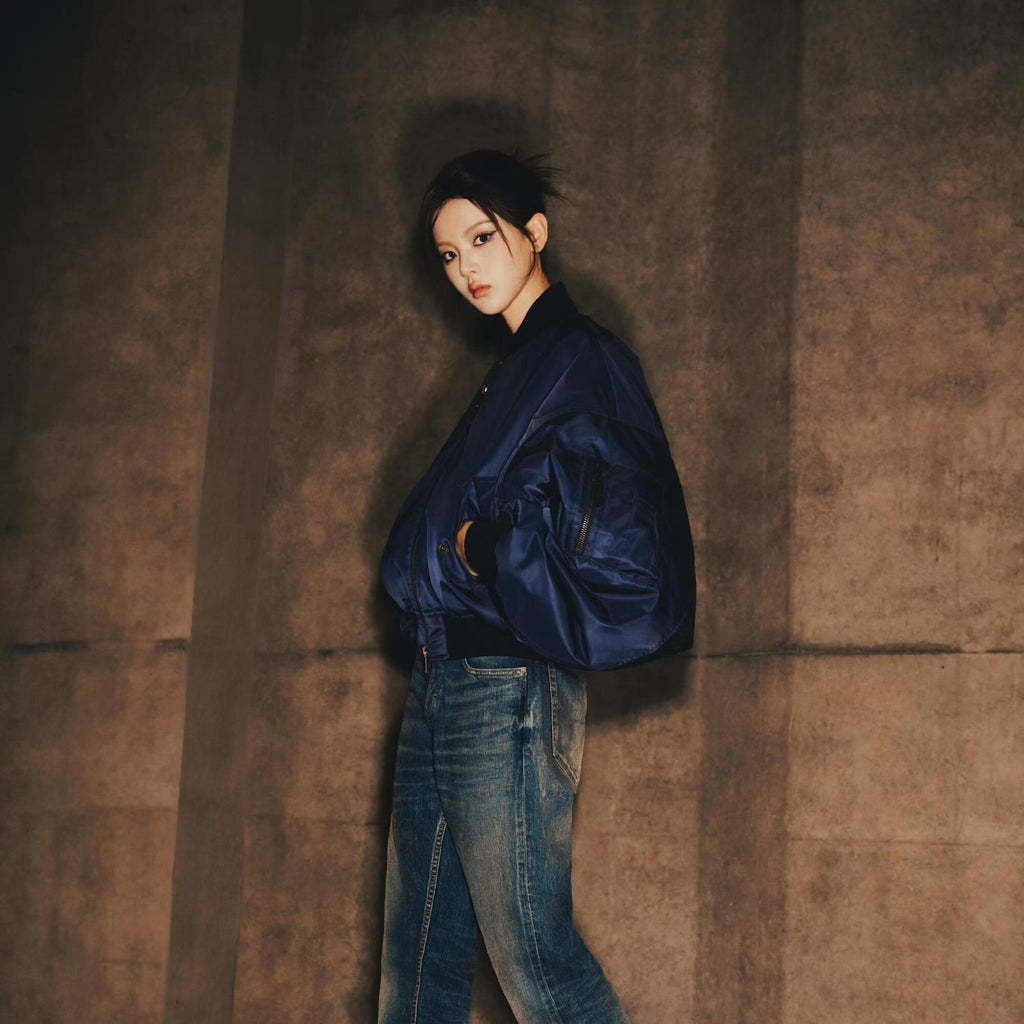 Balenciaga Men's Autumn/winter Blue Zip-up Bomber Jacket High-street Style Short-length Casual Jacket Ngvp #2614