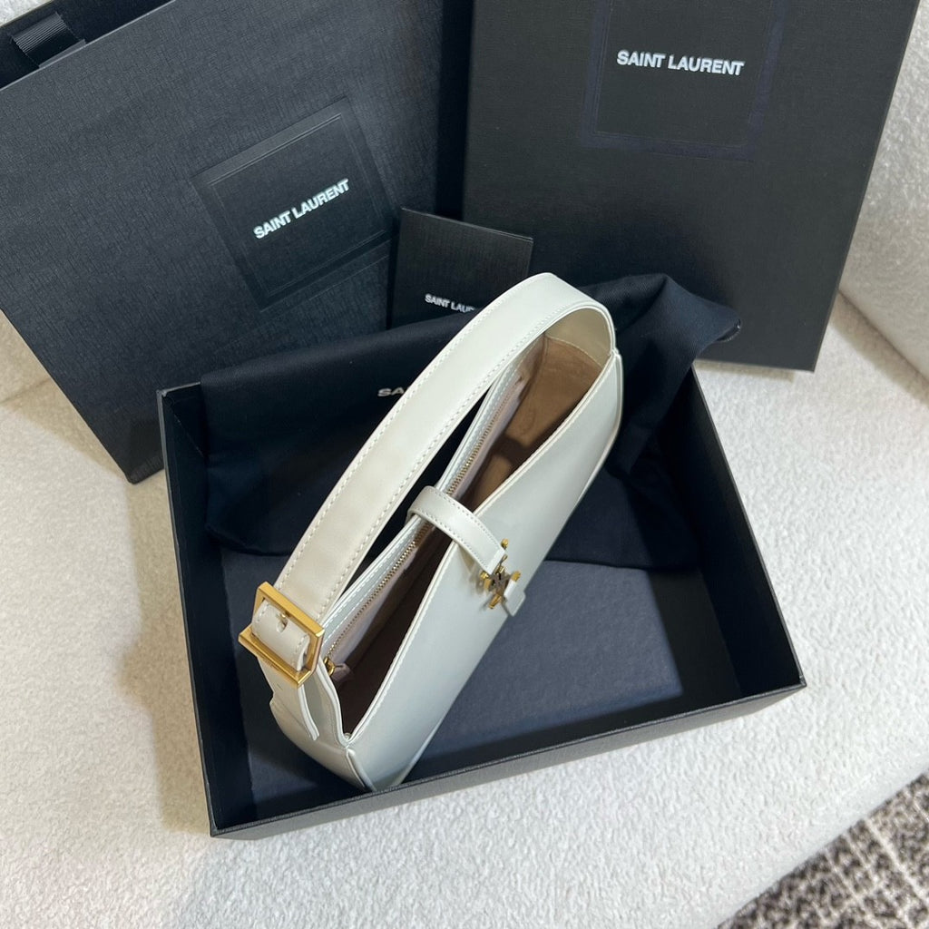 SAINT LAURENT LE 5 À 7 Women's Adjustable Shoulder Strap Solid Color Smooth Leather Shoulder Handbag Bag Bags #75551