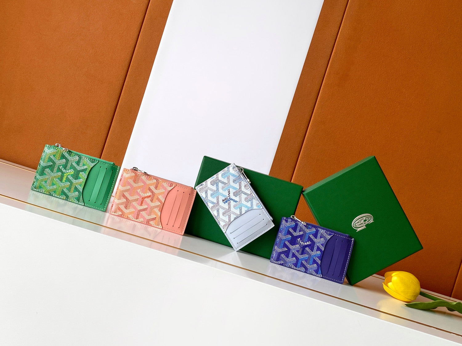 Goyard Bourbon Zipped Card Holder Multicolored #384176