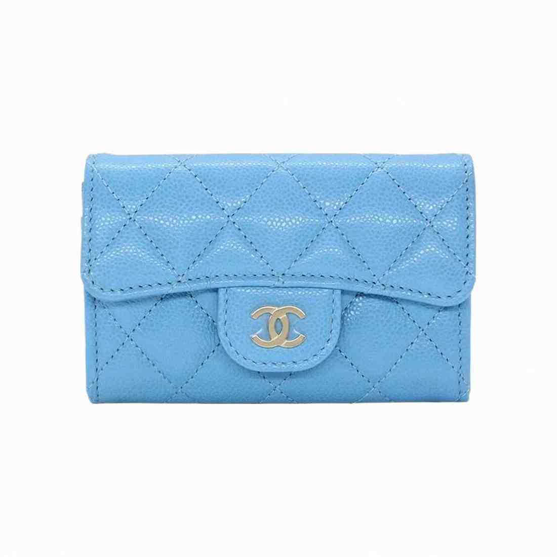 Chanel Classic Card Holder New Black Cf Caviar Calfskin Flap Card Holder With Gold Buckle Ap0214  Bag Bags #196876