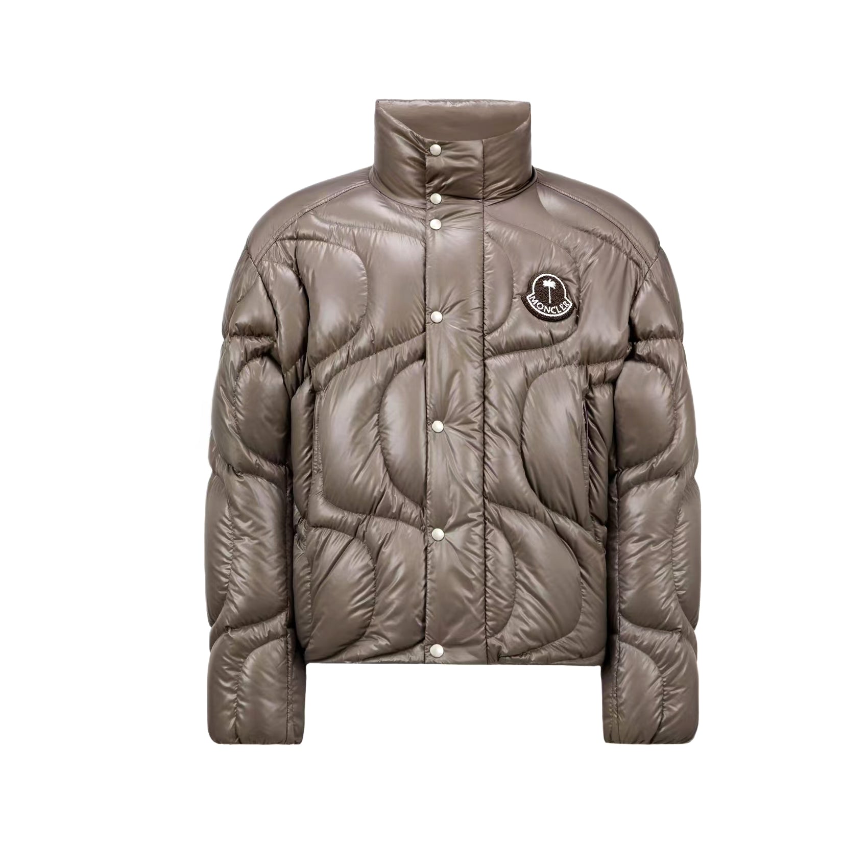 Moncler x Palm Angel  Men's And Women's Winter Fashion Casual Solid Color Zipper Single Button Windproof White Goose Down Jacket Cotton Coat Jacket #79142