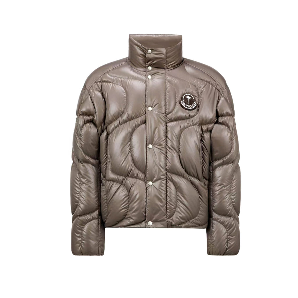 Moncler x Palm Angel  Men's And Women's Winter Fashion Casual Solid Color Zipper Single Button Windproof White Goose Down Jacket Cotton Coat Jacket #79142