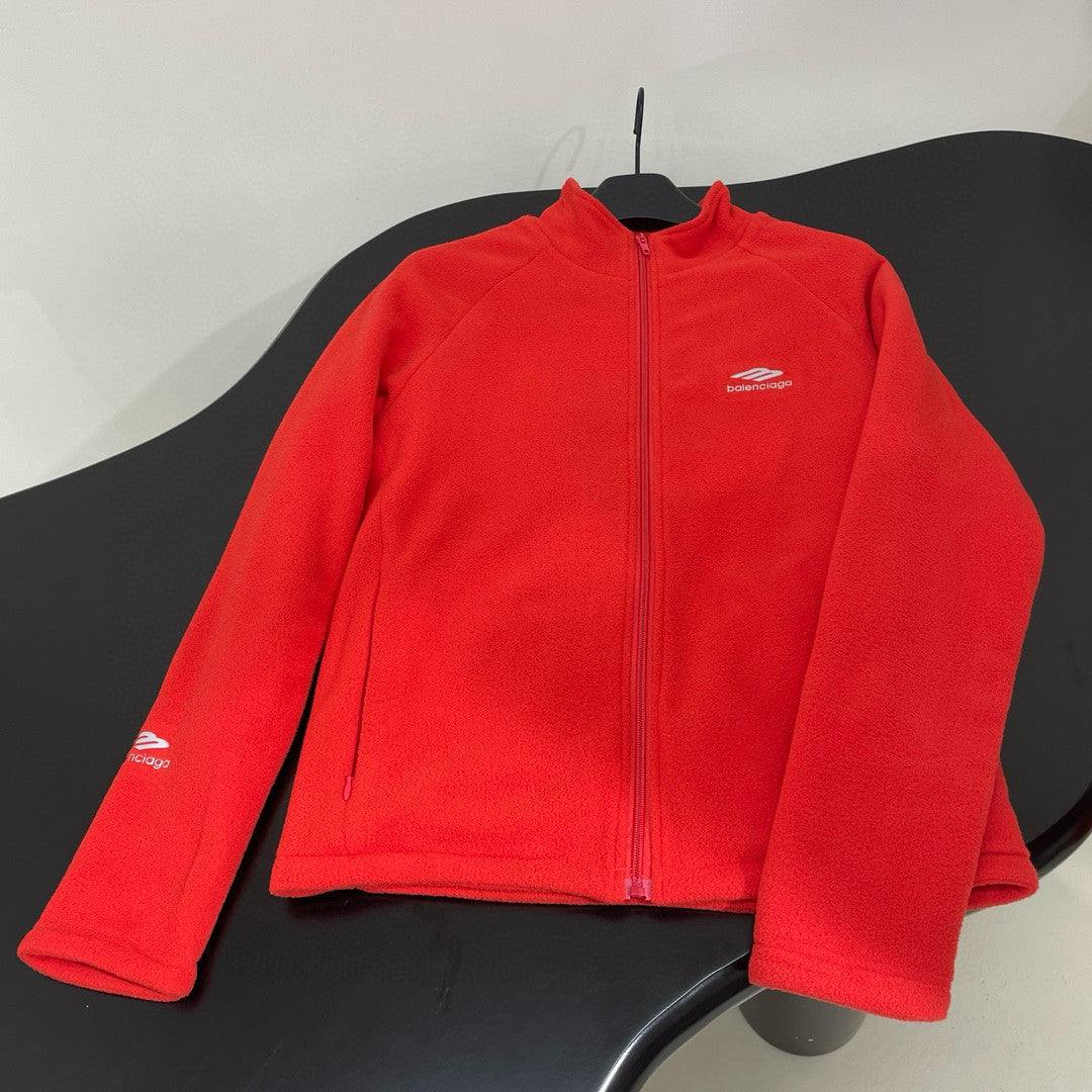 Balenciaga Men's Skiwear 3B SPORTS ICON Solid Color Standing Collar Zipper Long Sleeve Jacket#98272