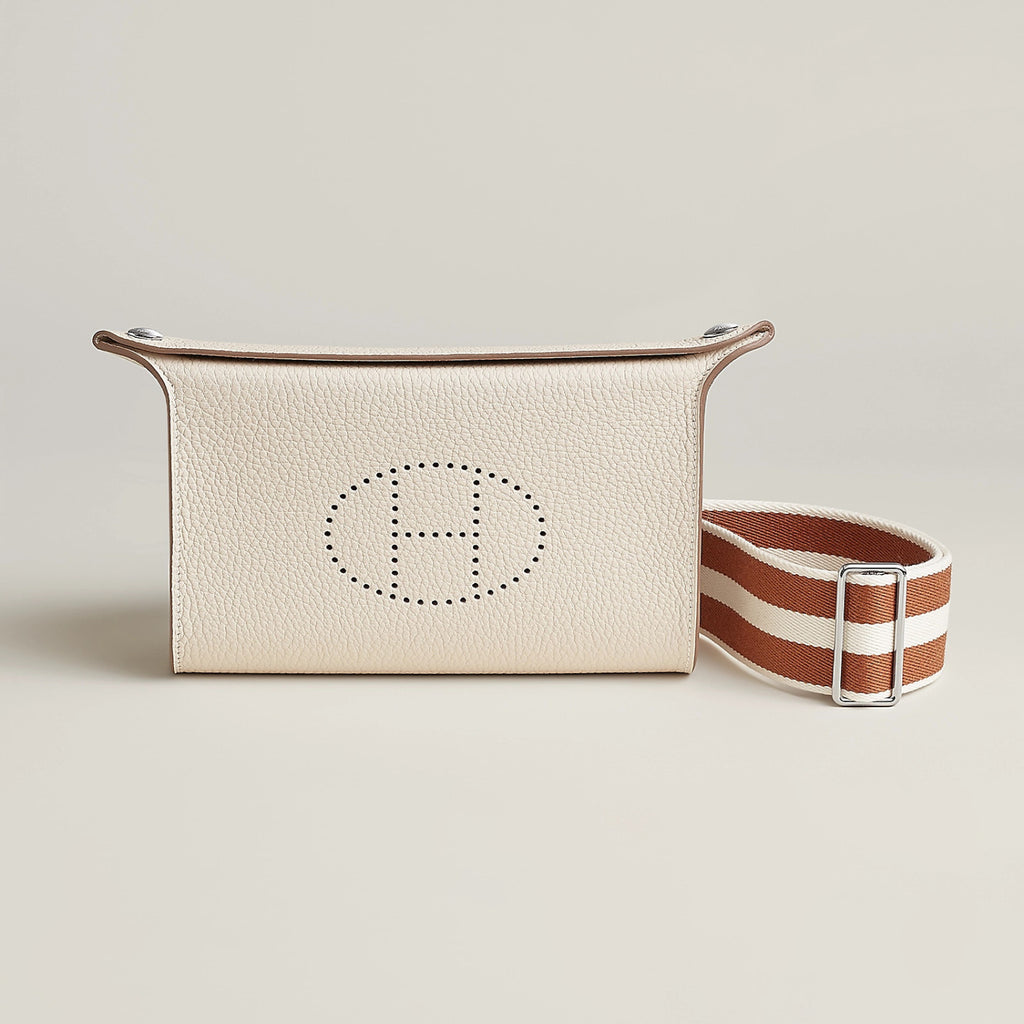 Hermès Videpoches Men's and Women's Fashion Classic Solid Color Leather Adjustable Canvas Strap Shoulder Bag Crossbody Bag Messenger Bag Bags H084283CKAC #78918