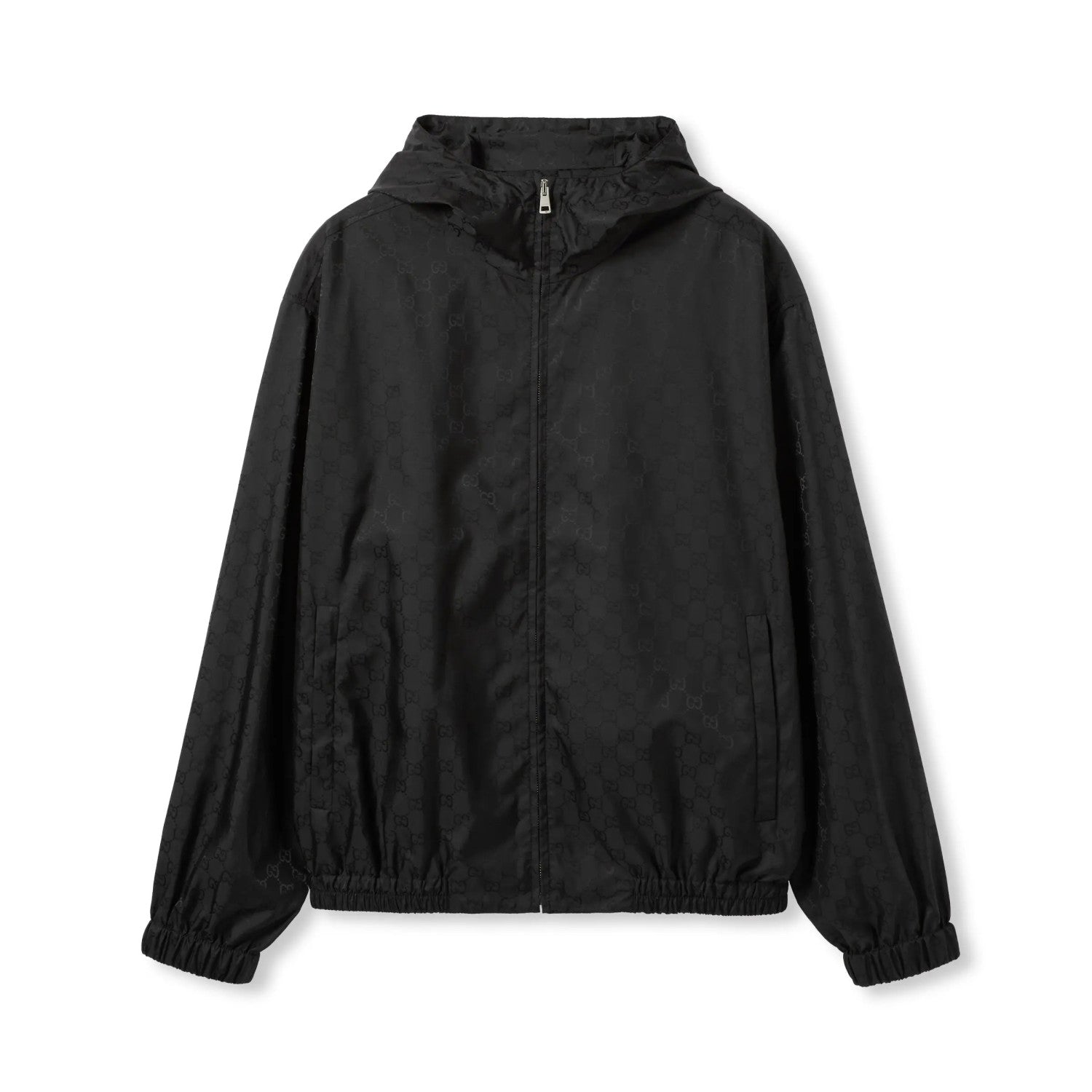 Gucci Men's Spring/Fall Fashion Casual All Over Print Double G Jacquard Tech Cotton-Blend Hooded Zipper Long Sleeve Jacket #78929